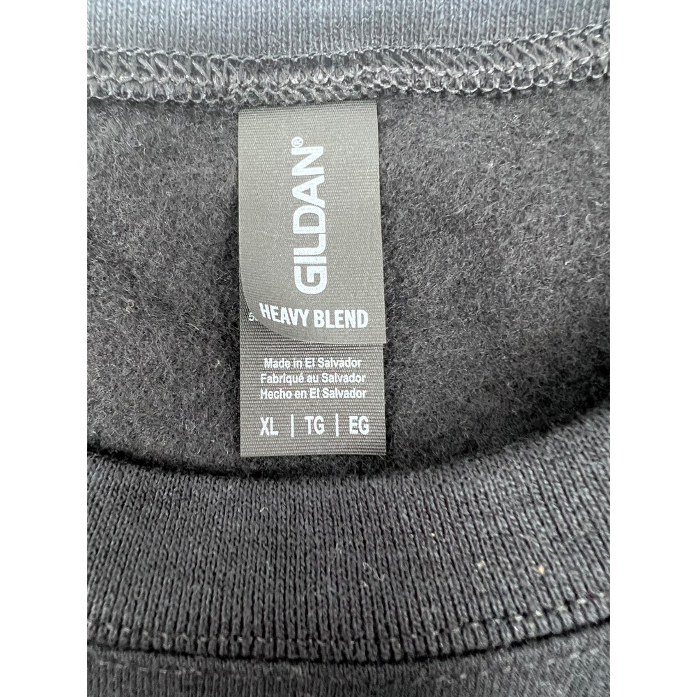 Gildan NC Strong Sweatshirt Black Heavy Blend‎ Mountains Sun Graphic XL - Picture 4 of 6